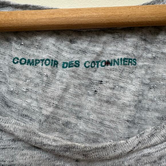 Comptoir des Cotonniers Light Gray Graphic Dog Tee - L/XL - Picture 2 of 6